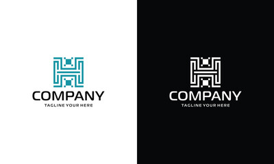Wall Mural - Letter H icon logo design template element