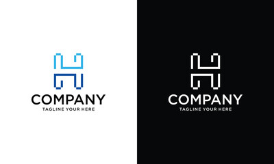 Wall Mural - Letter H icon logo design template element