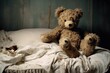 © jambulart - Teddy bear is sick in bed