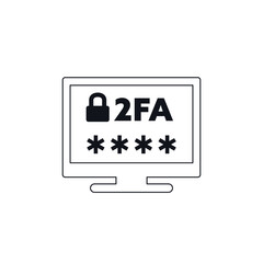 Sticker - two factor authentication or 2FA icon