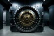 Safe bank vault for storing valuable items. Generative AI