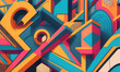 isometric mural graffiti 3d wallpaper