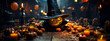 Halloween Party - Hintergrund - Hexe with Generative  KI