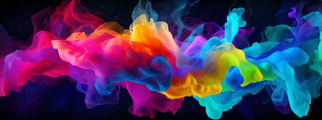 Wall Mural - Colorful cloud nebula in the cosmos, bursting with color. The night sky is ablaze with stars. Astronomy, the study of the cosmos. Wallpaper featuring a supernova explosion
