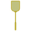 Plastic fly swatter vector cartoon illustration isolated on a white background.