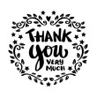 © Handini_Atmodiwiryo - Thank you much card, hand lettering.