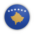 Flaga Kosowa Przycisk
