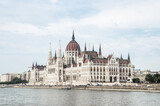 Fototapeta Lawenda - Hungarian Parliament. View from Danube river.