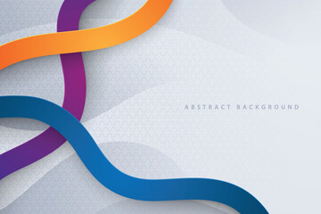 Wall Mural - colorful vector 3d lines and modern textures on gray background eps10