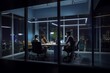 © Adito - Business people having late night casual meeting at corporate office space