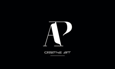 AP, PA, A, P abstract letters logo monogram