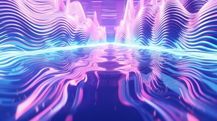 Fototapete - Abstract background with purple blue gradient wave