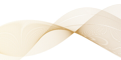 Abstract golden flowing wave curved lines, technology curve line background. Design for technology, science, banner, template, business, web, flyer, card, poster, presentation.