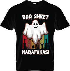 Wall Mural - Boo Sheet Madafakas T Shirt, Halloween Ghost Shirt, Happy Halloween Retro Vintage Shirt