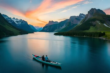 Canvas Print - lake in mountains