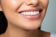 © Karlaage - A woman with a radiant smile showcasing her white teeth created with Generative AI technology