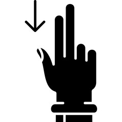 Poster - Two Fingers Down Icon