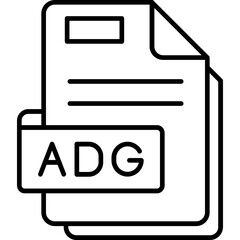 Wall Mural - Adg File Format Icon