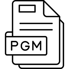 Wall Mural - Pgm File Format Icon