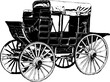 Realistic detailed sketch of an 1800s stage coach
