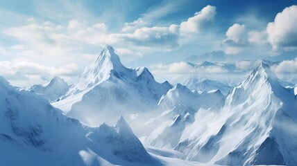 Fototapete - Ice Mountain - Landscape with Snow