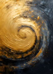 Abstract circular gold pattern wallpaper