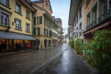 Canvas Print - Untere Hauptgasse Street - Thun, Switzerland