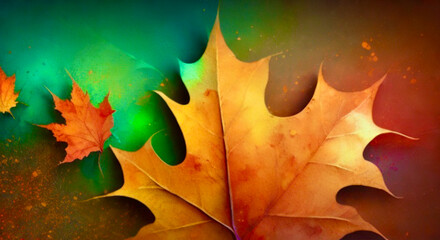 Poster - autumn leaves background