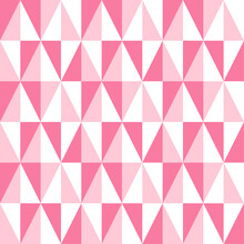 Pink Pattern, Triangles Background For Textile Design, Interior Design And More.