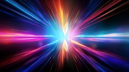Modern Colorful light tunnel background. 8k resolution. Best for wide banner, poster, header website, social media, editing video, background presentation, promotion and more