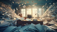 Business Paper Office Stress Working Businessman Document