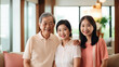 © Sasint - Happy multi-generation Asian family at home.