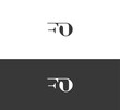 © MstBina - FO, OF letter logo design template elements. Modern abstract digital alphabet letter logo.