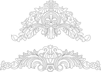 Wall Mural - Vector sketch illustration of classic ethnic floral ornament design for completeness of the image