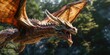 Dragon flight graces the forest realm