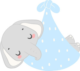 Wall Mural - baby shower elephant