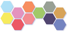 Retro Geometric Hexagon Seamless Pattern. Abstract Colorful  Hexagon Background