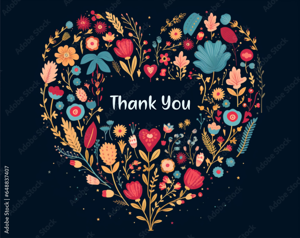 thank you social media followers template design Stock Illustration ...