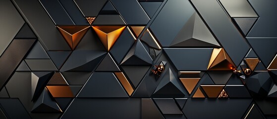 luxurious dark golden geometric motifs set off by quality black.