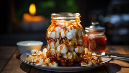 a tasty sweet dish on the jar