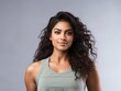 Indian influencer in activewear promoting healthy lifestyle 