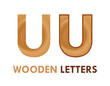 © Deni - u Wooden letters design logo template illustration