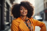 Fototapeta Uliczki - Black Woman Attractive By A Luxury Car Background Generative AI