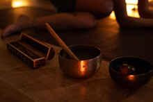 Tibetan Singing Bowls. Yoga, Meditation, Relaxation