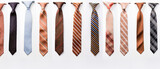 Fototapeta Na drzwi - Collection of tie patterns on a light background. Generative AI