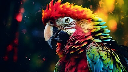 Wall Mural - Portrait of a parrot