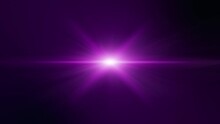 Pink Purple Optical Shine Light Lens Flares Flickering Rotation Animation Background.