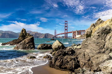 Sticker - Golden Gate Bridge in San Francisco