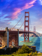 Sticker - Golden Gate Bridge in San Francisco