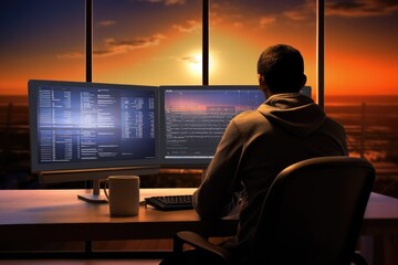 Portrait of a programmer in the modern computer world